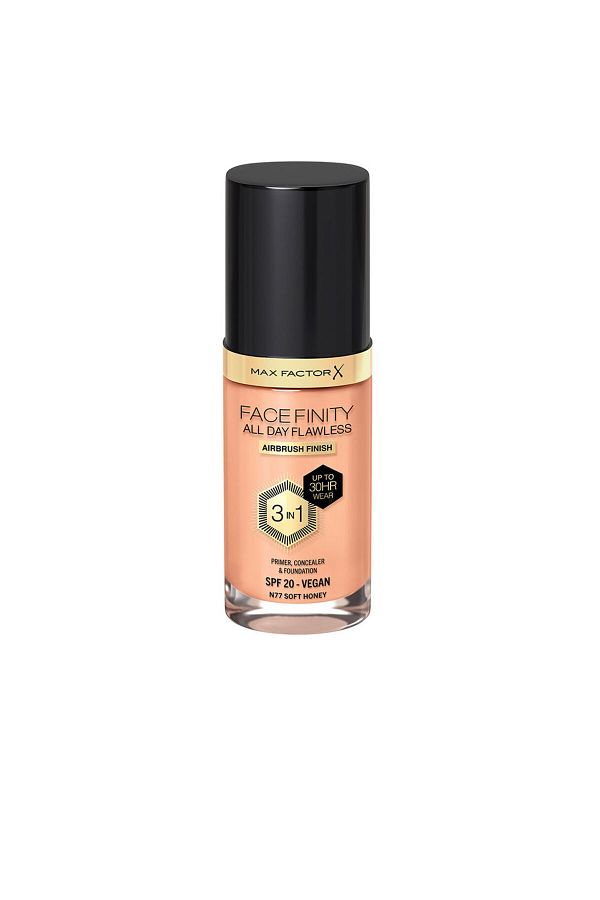 Max Factor-Facefinity 3in1 Primer, Concealer &amp Foundation #77-soft Honey Max Factor 30 ml 1