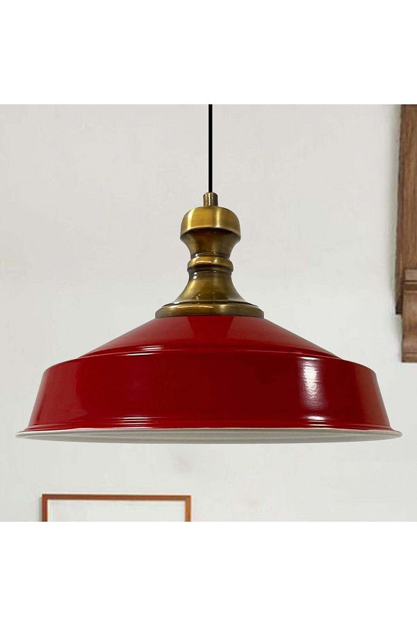 Bamyum-Pendelleuchte Asletl-Knob, Metall, 41 cm, Bordeaux Lampe 1