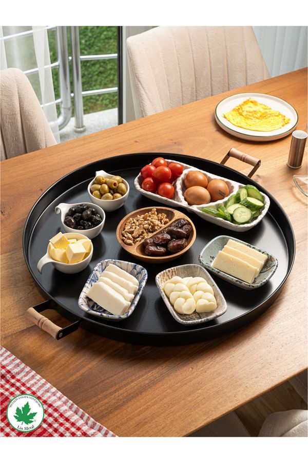 Large metal platter top