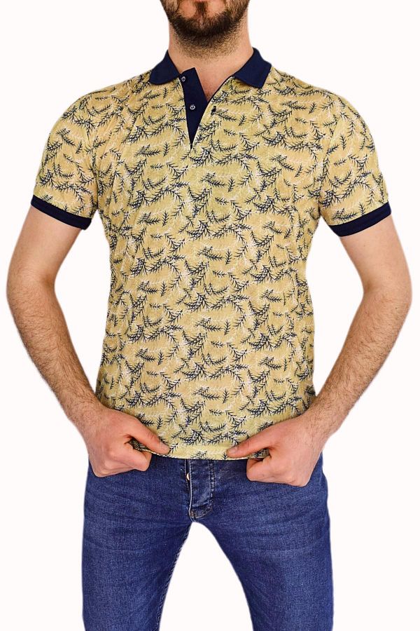 BIGAZZI-Tricou pentru bărbați cu imprimeu Pique Lyc 3228 1