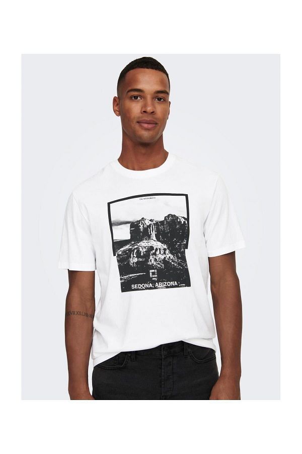 Only Sons Onspaul Reg Photoprint Ss Tee Men s T Shirt 22025271 Trendyol