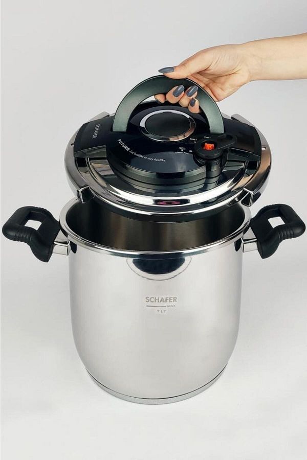 Schafer Cooky Pressure Cooker 7 L Smoked 1s0836 27001 fum01 Trendyol