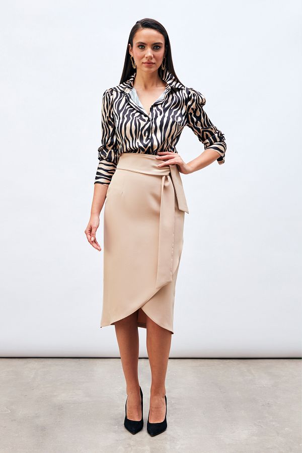 Belted pencil skirt online