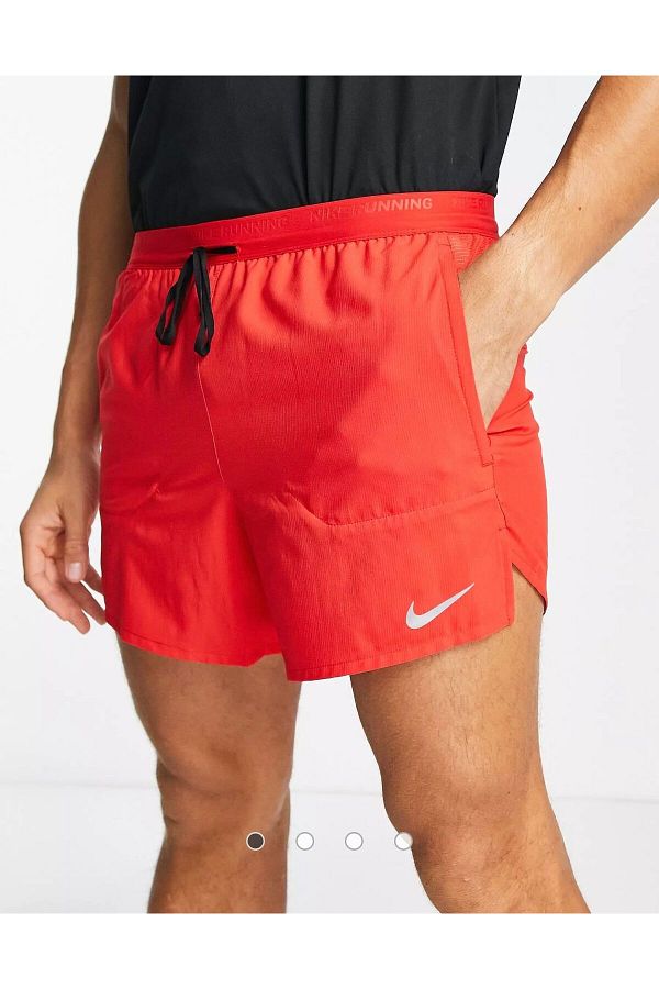 Nike Men s Red Running Shorts Dri FIT Stride 18 cm Slip Lining Trendyol