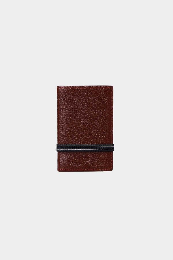 Grande-G827-L Claret Red Accordion Card Holder - Genuine Leather and Vertical Elastic Wallet 1