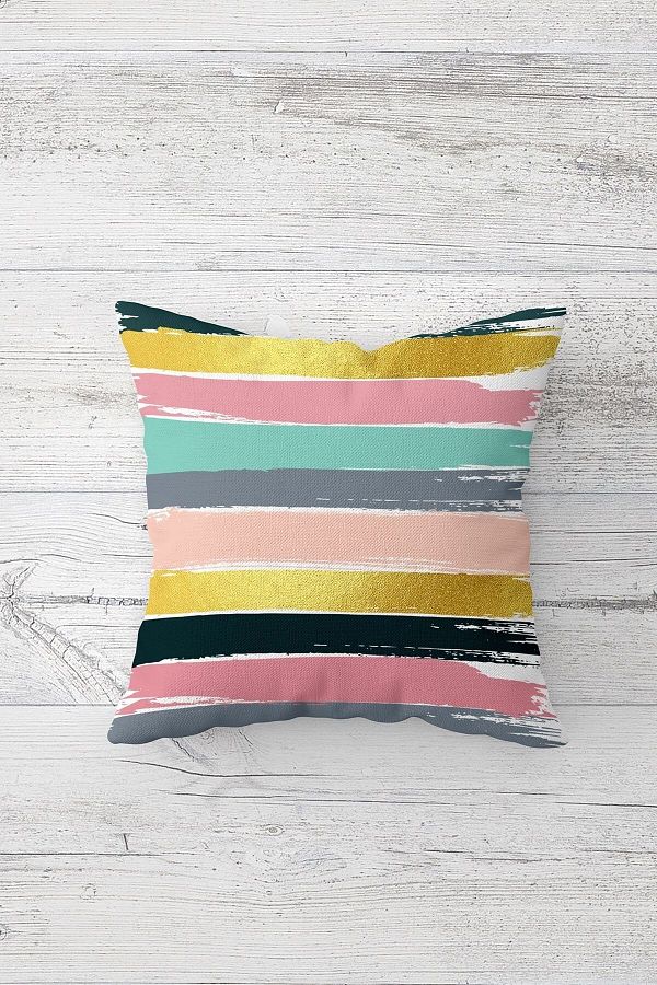on the clouds-Soft Color Striped One Side Printed Hidden Zipper Pillow Case Throw Pillow Sofa Pillow Case 1