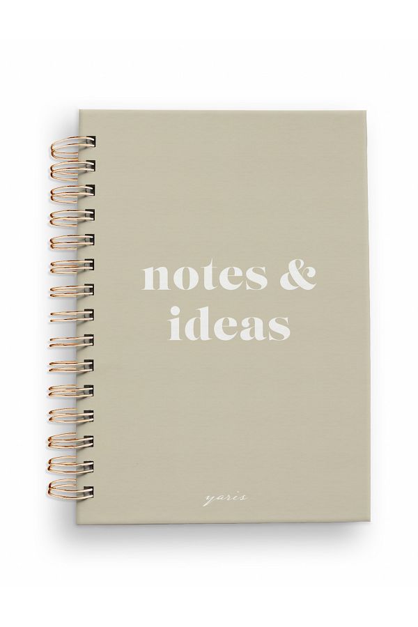 Yaris Note-Beige A5 Spiral Unlined Hard Cover Notebook - School Notebook - Diary - Office Notebook 1