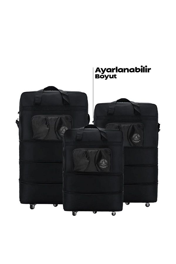 Bambus Home Premium 5 Wheels Giant Size Luggage Bag with Three Gussets Trendyol