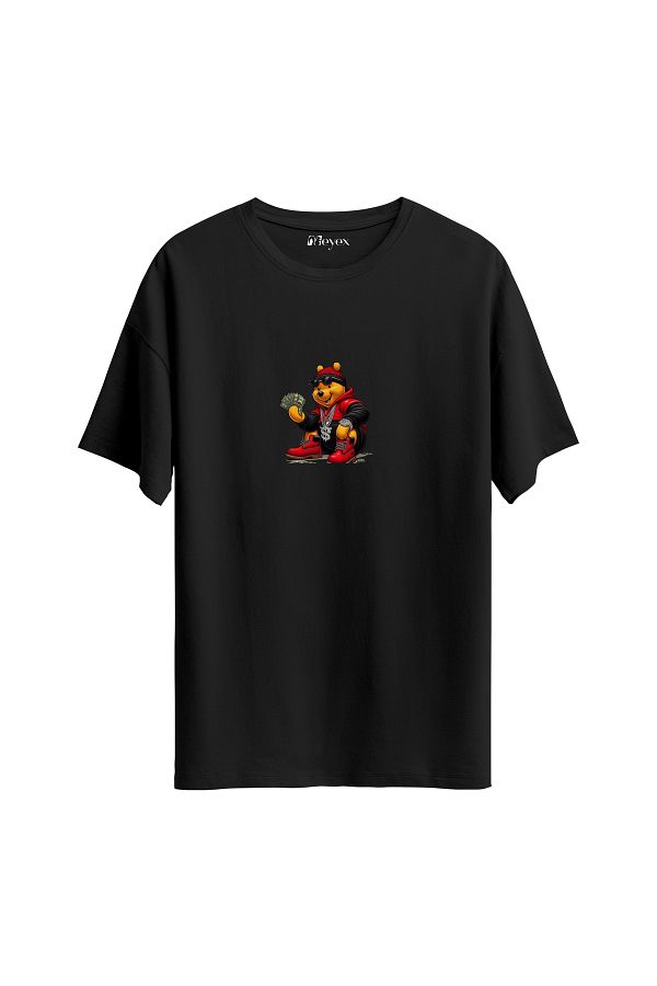 neyex Rich Bear Printed 100 Cotton Oversize T shirt 30 1 Supreme Jersey Trendyol
