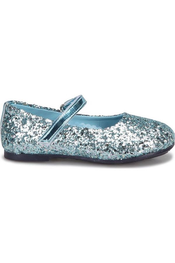 Frozen Elsa Blue Sequin Girl s Ballet Flats