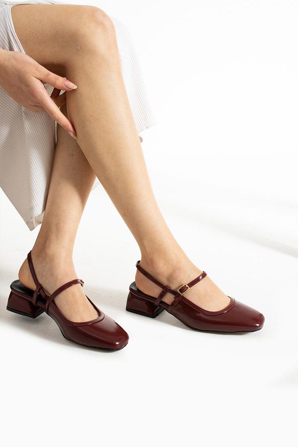 Maroon ballerina shoes clearance