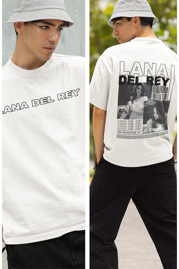 Fuddy Lana Del Rey Printed Back Printed Men s Women s T shirt Trendyol