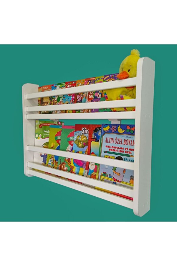 Emdief Home Safir 2 Raflı Kitaplık - Montessori Çocuk Odası Eğitici Kitaplık 2 Raflı - 70 Cm Genişlik