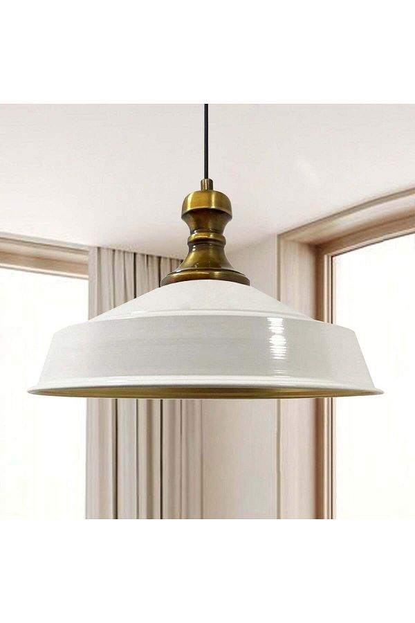 Bamyum-Pendelleuchte Asletl-Knob, Metall, 41 cm, Weiß Lampe 1