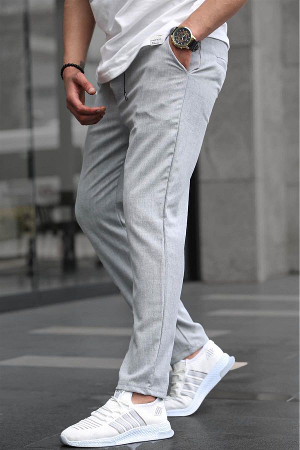 Madmext-Graue, entspannte Herrenhose 6510 1