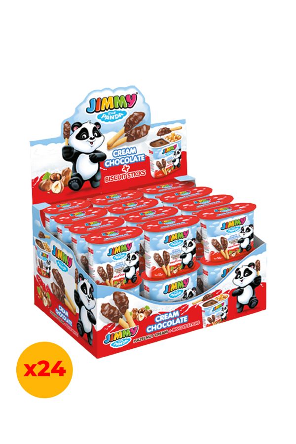 TAYAŞ-Jimmy Grissini Cocoa Hazelnut Cream Chocolate with Sticks 52 Gr X 24 1