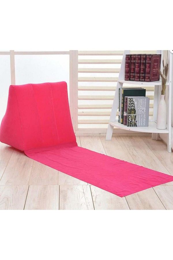Inflatable sunbed pillow top