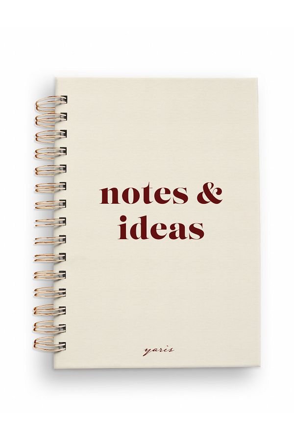 Yaris Note-Claret Red Written A5 Spiraled Unlined Hard Cover Notebook - School Notebook - Daily - Office Notebook 1