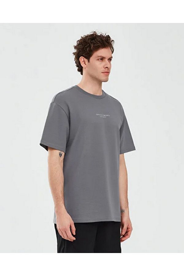 Skechers Sports T Shirt Gray Fitted Trendyol
