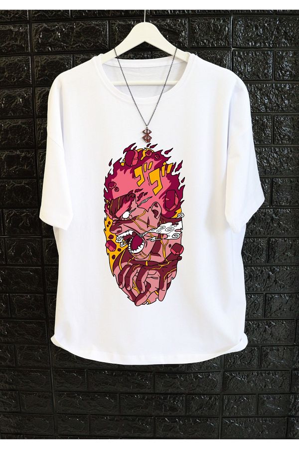 Fuddy Moda-Oversize Naruto Might Guy T-Shirt, Unisex Anime Printed T-shirt 1