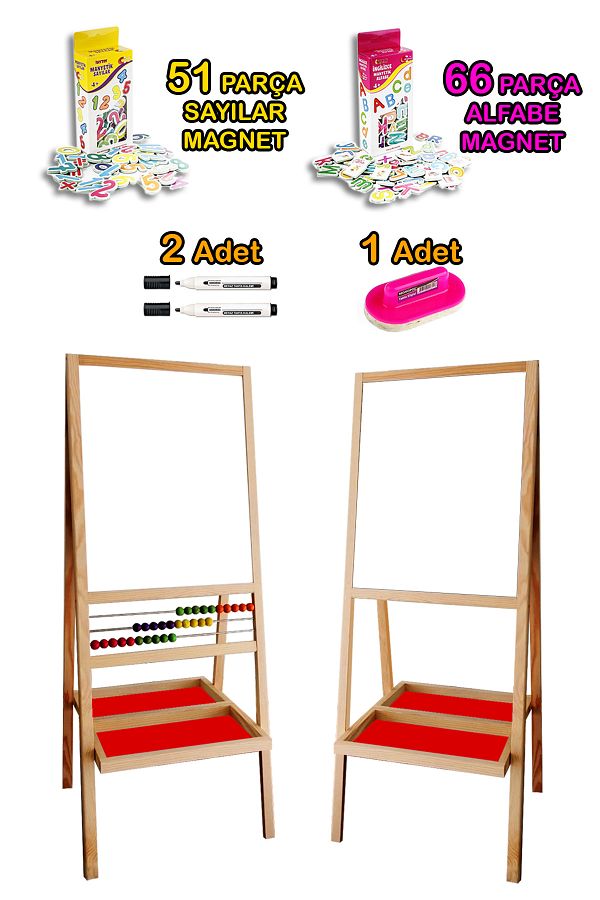 bgm oyuncak-لوحة كتابة للأطفال ذات سطح معدني حقيقي بيضاء مزدوجة الجوانب من Pinktoys 1