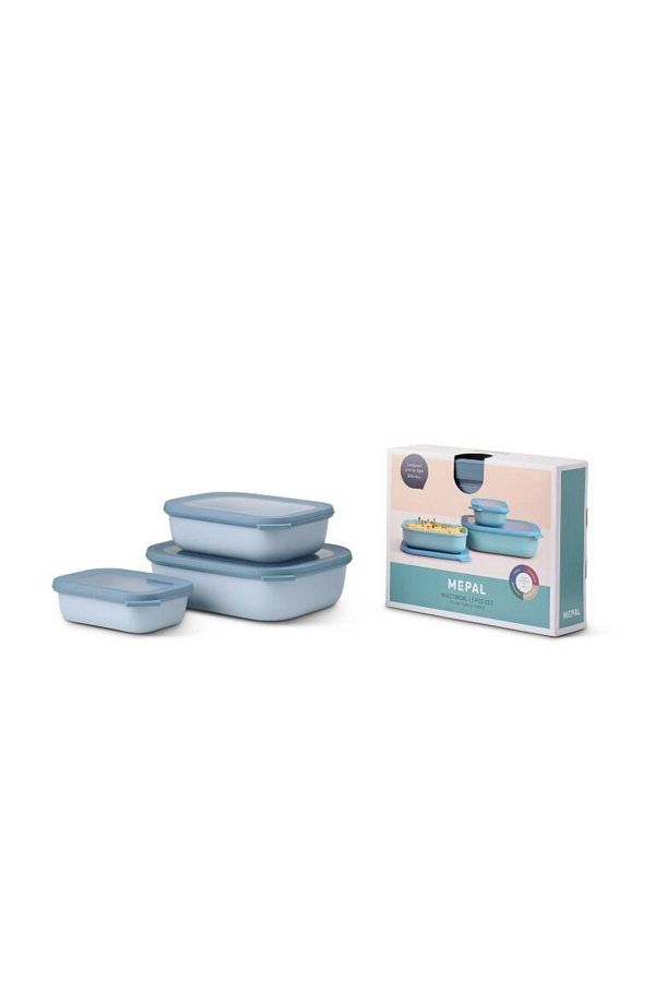Mepal-Set Cirqula Rectangular 3 Piece Storage Container 1