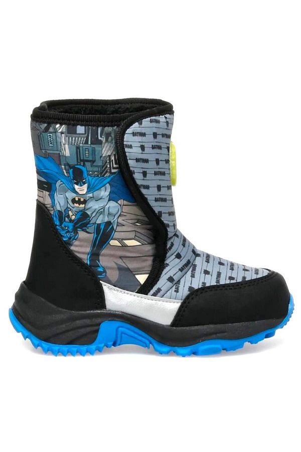 Batman Boys Black Lightweight Non Slip Snow Boots with Fur Inside the Sole Trendyol