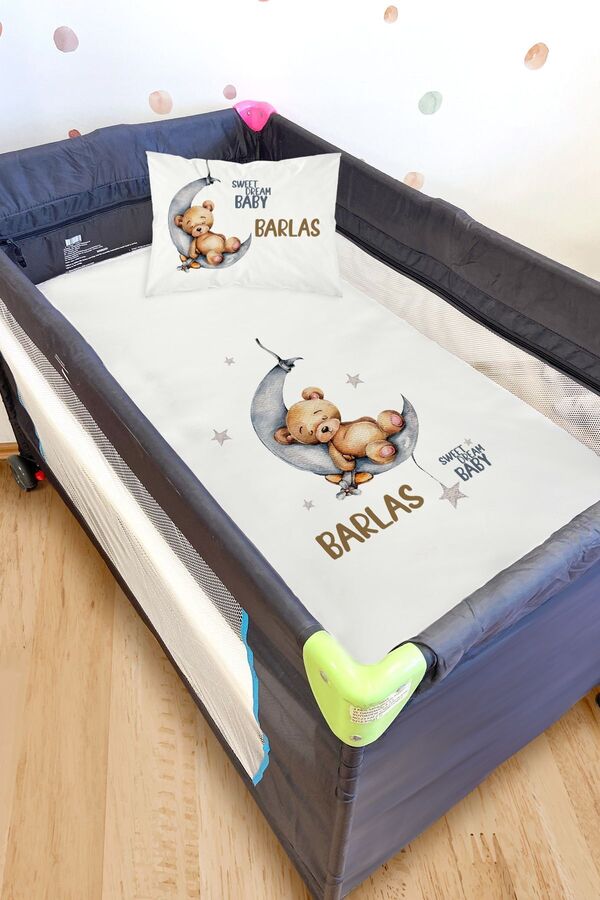 Homamia Anne Yanı Çarşaf Seti Aydaki Ayı (100X115)