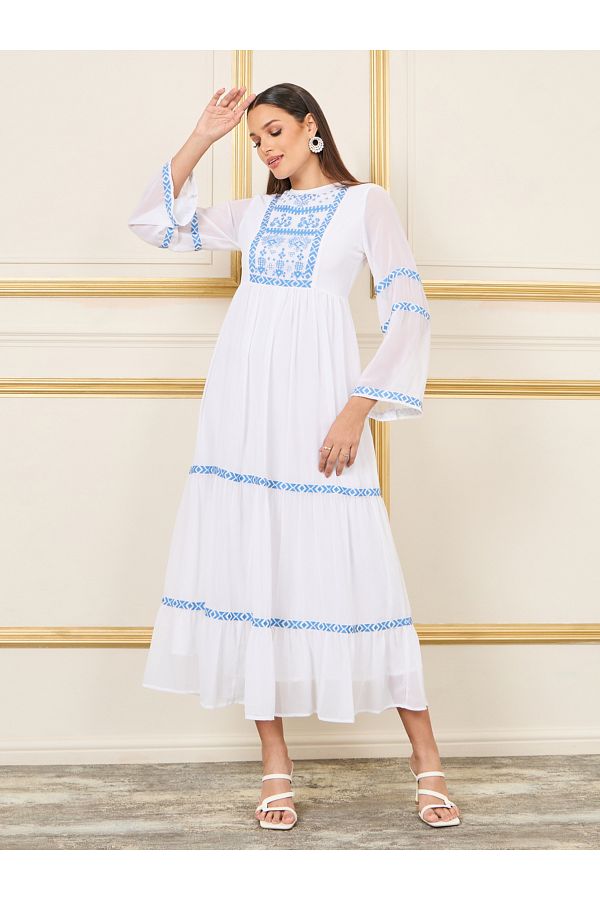 Aztec embroidered dress shop