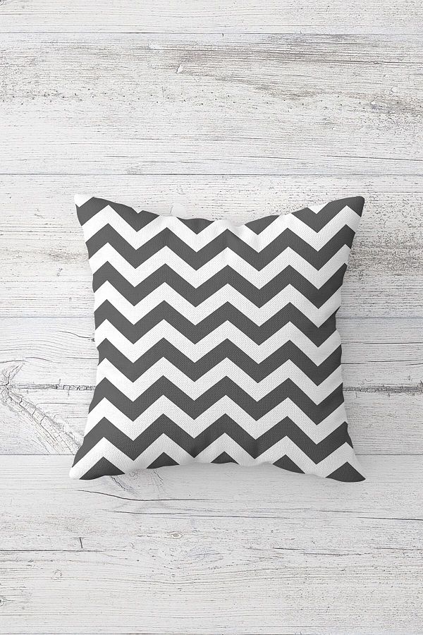 on the clouds-Gray Zigzag Geometric One Side Printed Hidden Zipper Pillowcase Throw Pillow Sofa Pillowcase 1