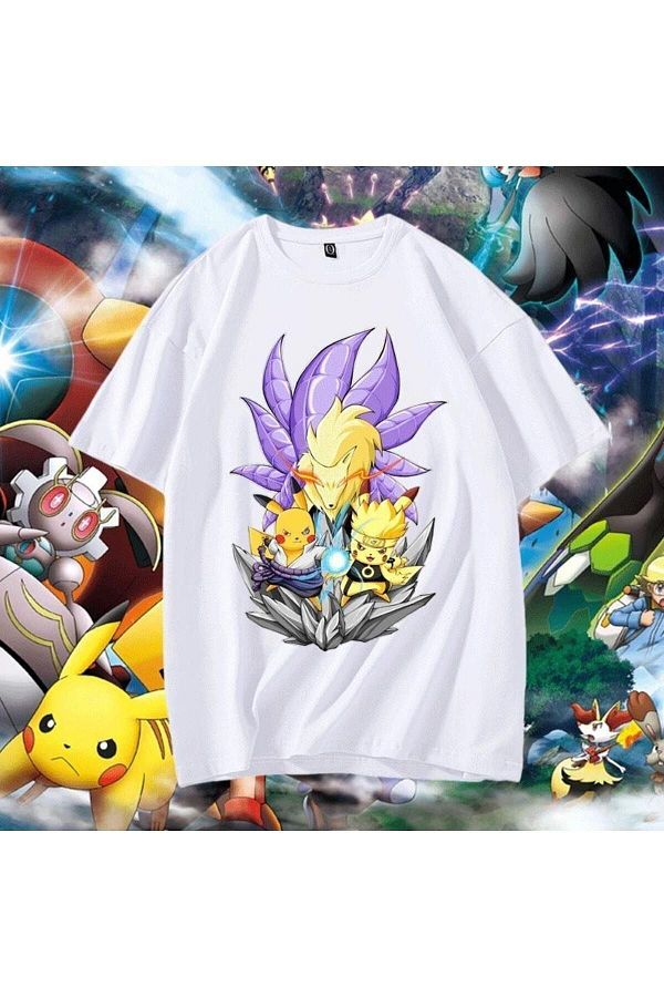 Usaspor-Usaspor Pikachu Nine-Tail Unisex T-Shirt 09935 1