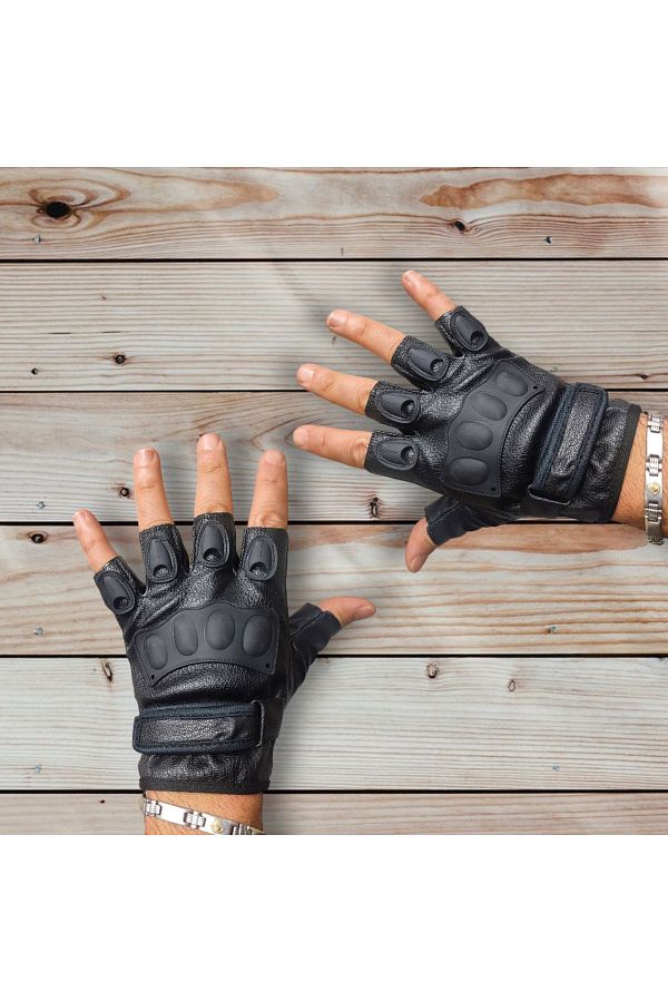 Ozy ld r m Car Pazar Fingerless Slimfit Mold Standard Size Leather Gloves Unisex Trendyol