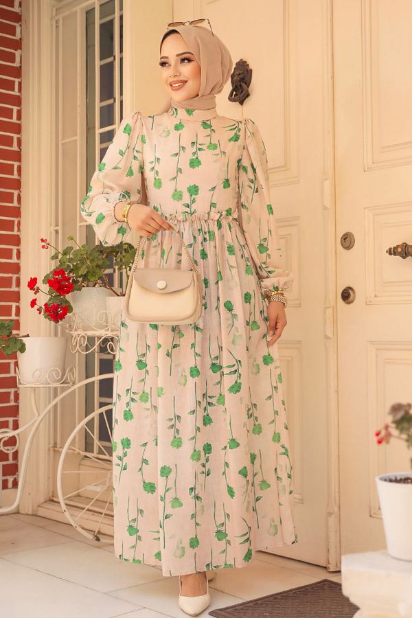 Floral dress hijab shop