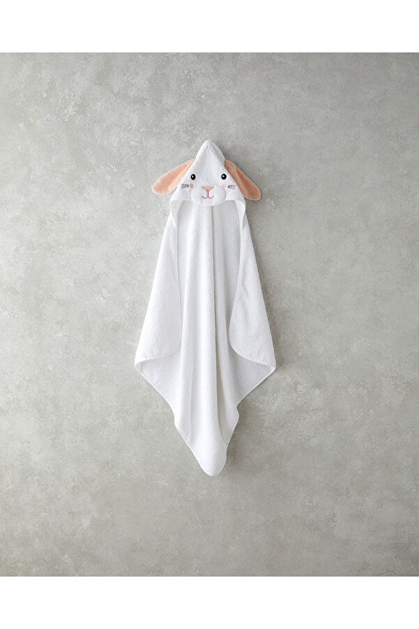 English Home Rabbit Pamuklu Bebe Havlu Beyaz