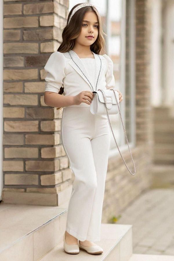 White jumpsuit with collar cheap