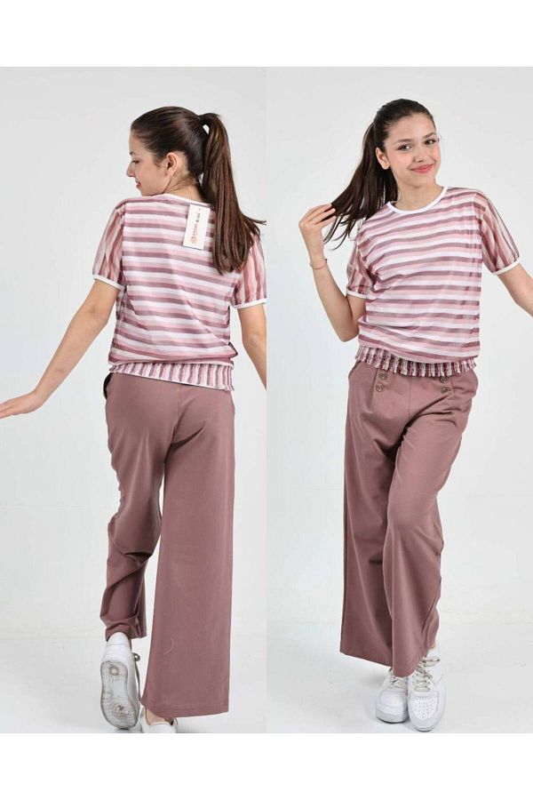 Soliday-Patlon Blouse Set - Striped Detail 1
