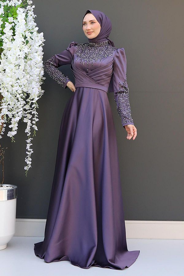 Dark lilac dress shop