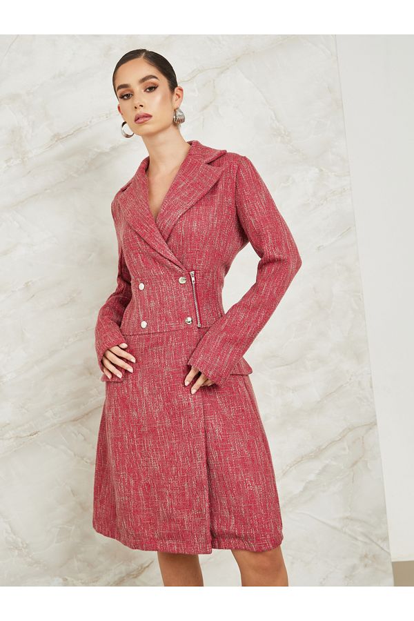 Knee length tweed coat hotsell