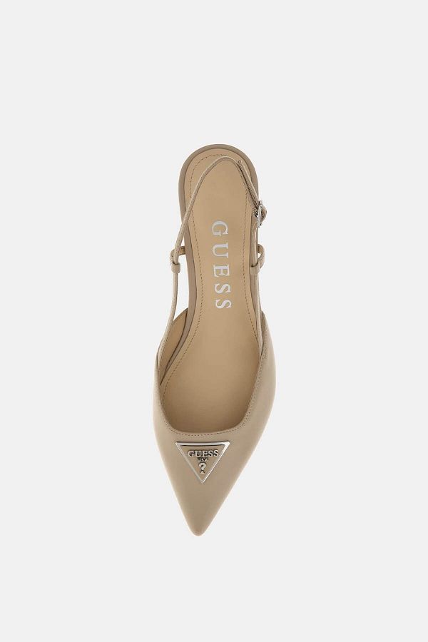 Guess Jesson Genuine Leather Slingback Shoes Stylish and Comfortable Trendyol