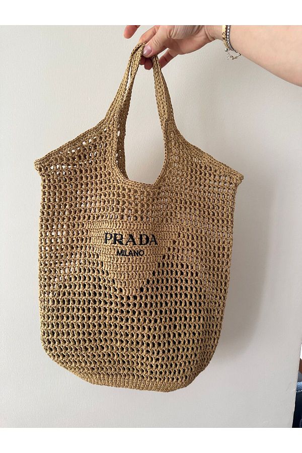 Prada straw tote bag online
