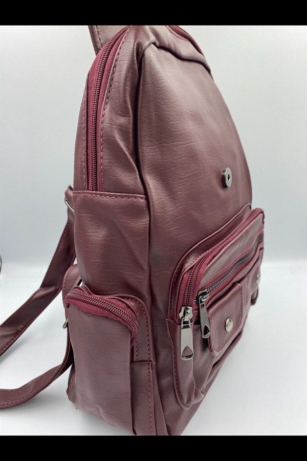 DIGERUI-Synthetic Leather Studded Zipper Bag 1