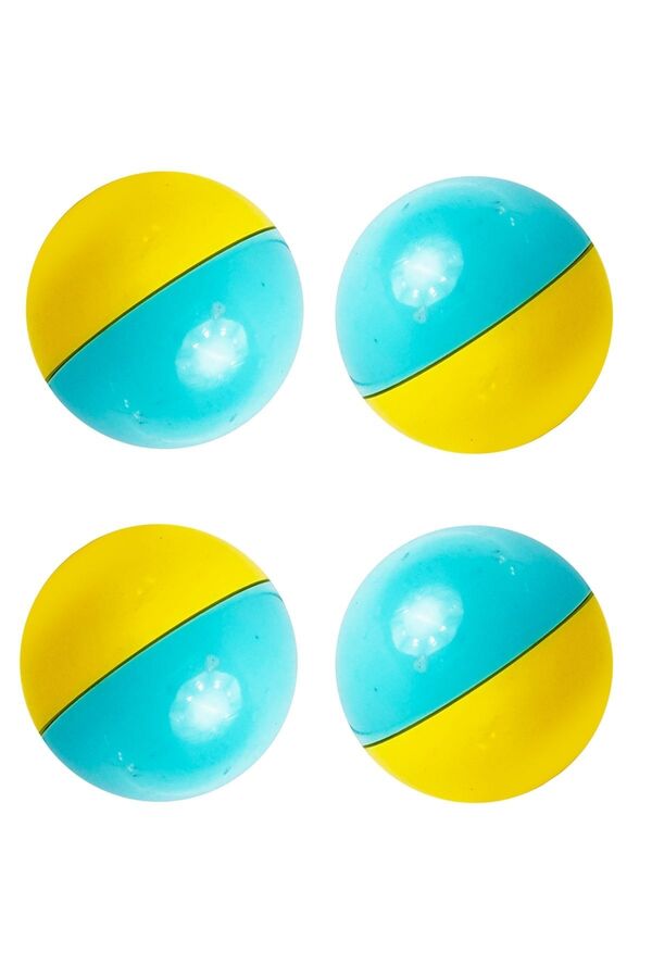 Toyaş 4 Adet 4 cm Şirin Çıngıraklı Bebek ve Kedi Oyun Topu Kolay Kavranan Çıngırak Topu Bpa İçermez Mavi S