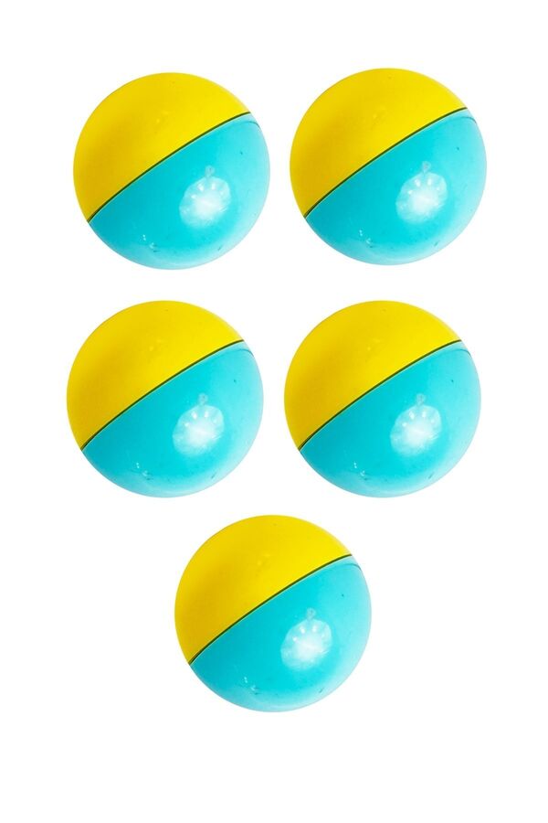 Toyaş 5 Adet 4 cm Şirin Çıngıraklı Bebek ve Kedi Oyun Topu Kolay Kavranan Çıngırak Topu Bpa İçermez Mavi S