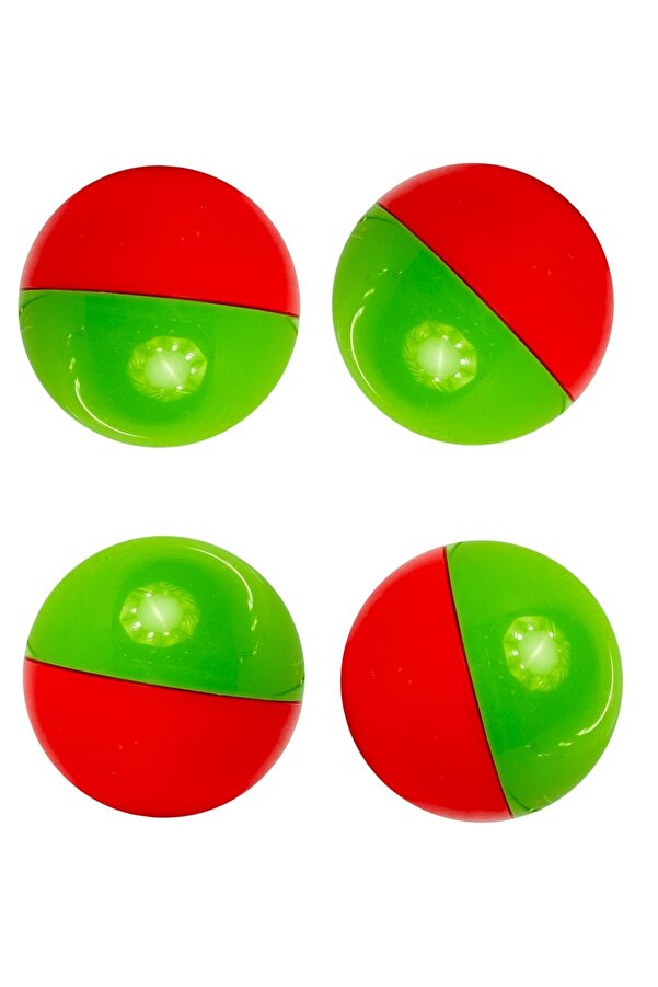 Toyaş 4 Adet 4 cm Şirin Çıngıraklı Bebek ve Kedi Oyun Topu Kolay Kavranan Çıngırak Topu Bpa İçermez Kırmız