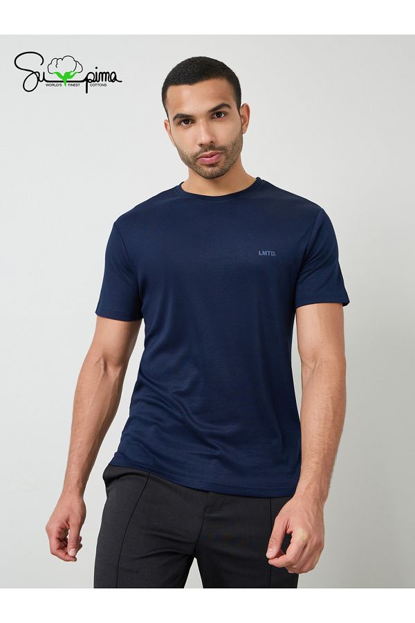 Styli Luxe Supima Cotton Crew Neck Regular T Shirt Trendyol
