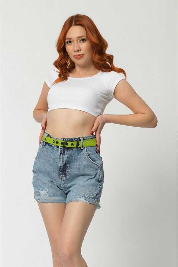 What s Up WhatsUp Denim Women s Shorts Ripped Detail Trendyol