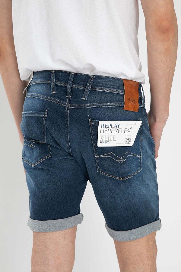 Replay Hyperflex X lite Anbass Slim Fit Jean Shorts Re produced Trendyol