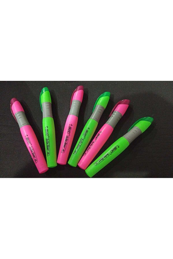 Bic-Highlighter Round Body Pen XL - GREEN AND PINK (6 PCS) 1