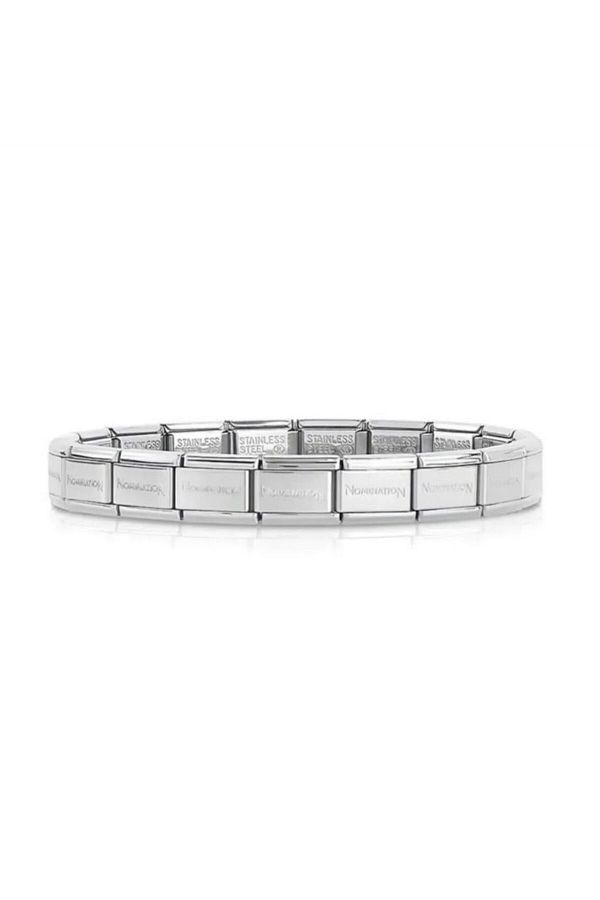 doi aksesuar Unisex Italian Steel Silver Charm Nomination Bracelet Trendyol