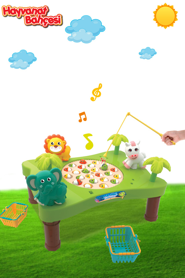 Kayyum Oyuncak Mıknatıslı Masalı Balık Yakalama Oyun Seti Müzikli